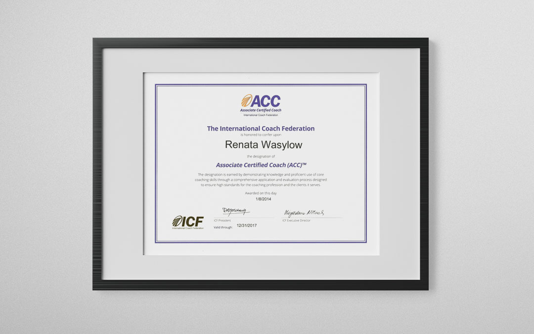 Dyplom zza oceanu – Coach ACC ICF